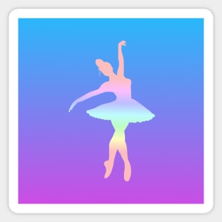 Ombre Ballet Dancer Sticker